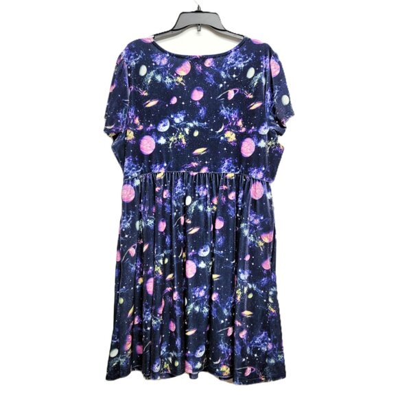 Hot Topic Galaxy Velvet Babydoll Dress 3X - Picture 5 of 7